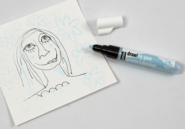Knutselidee / Knutseltip: Portret met aquarel en tekengom