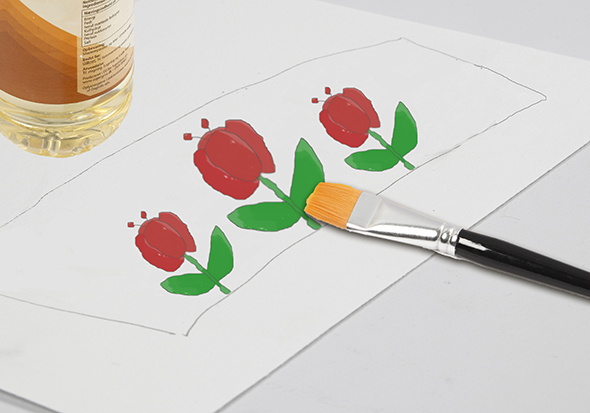 Knutselidee / Knutseltip: Theelicht met wikkel van aquarelpapier