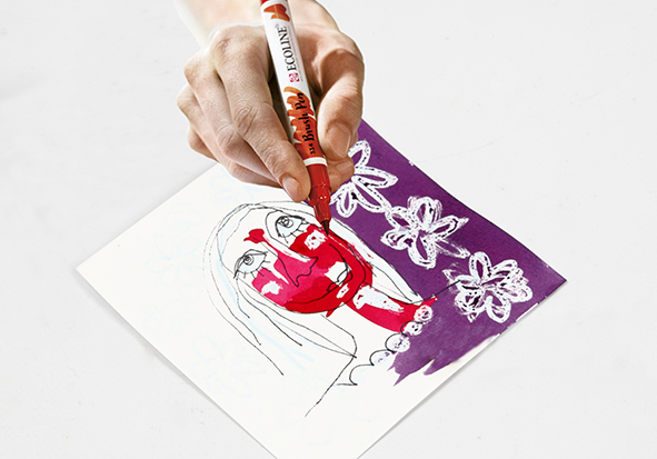 Knutselidee / Knutseltip: Portret met aquarel en tekengom