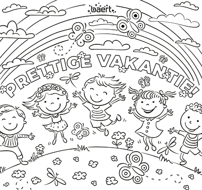 Download onze zomervakantie kleurplaat