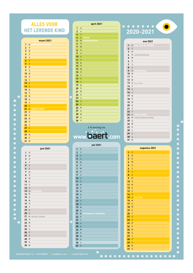 Jaarkalender Baert Template kalender 2021 file cdr corel draw lengkap hijriyah, jawa dan libur nasional. jaarkalender baert