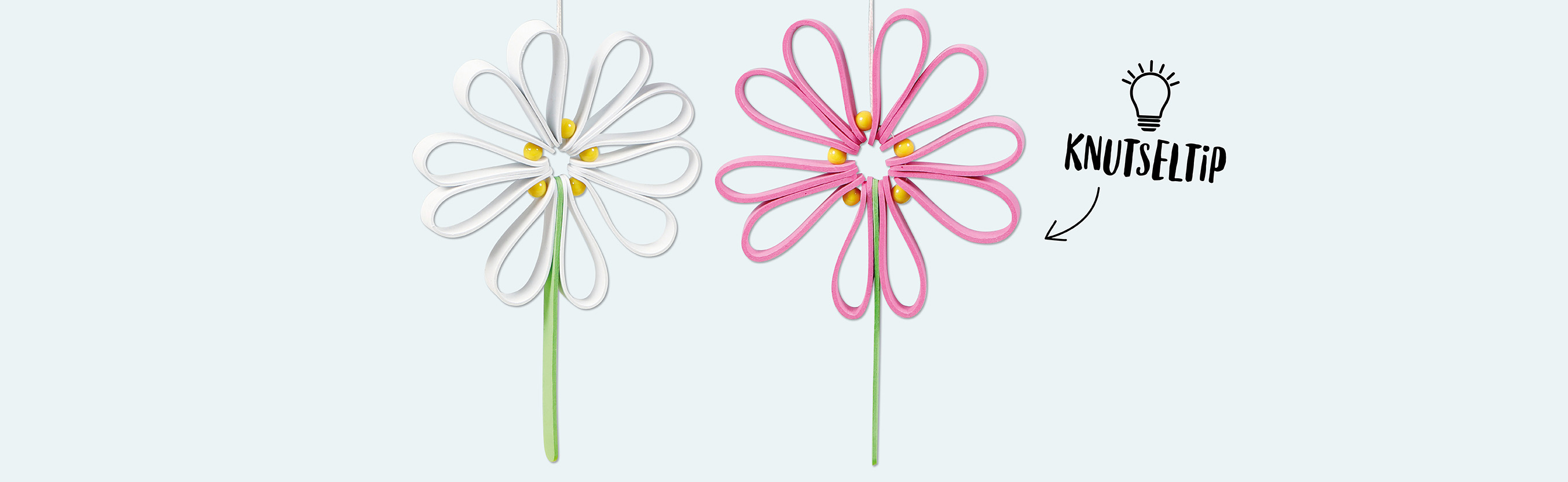 Knutselidee / Knutseltip: Kleurrijke bloemen van rubber