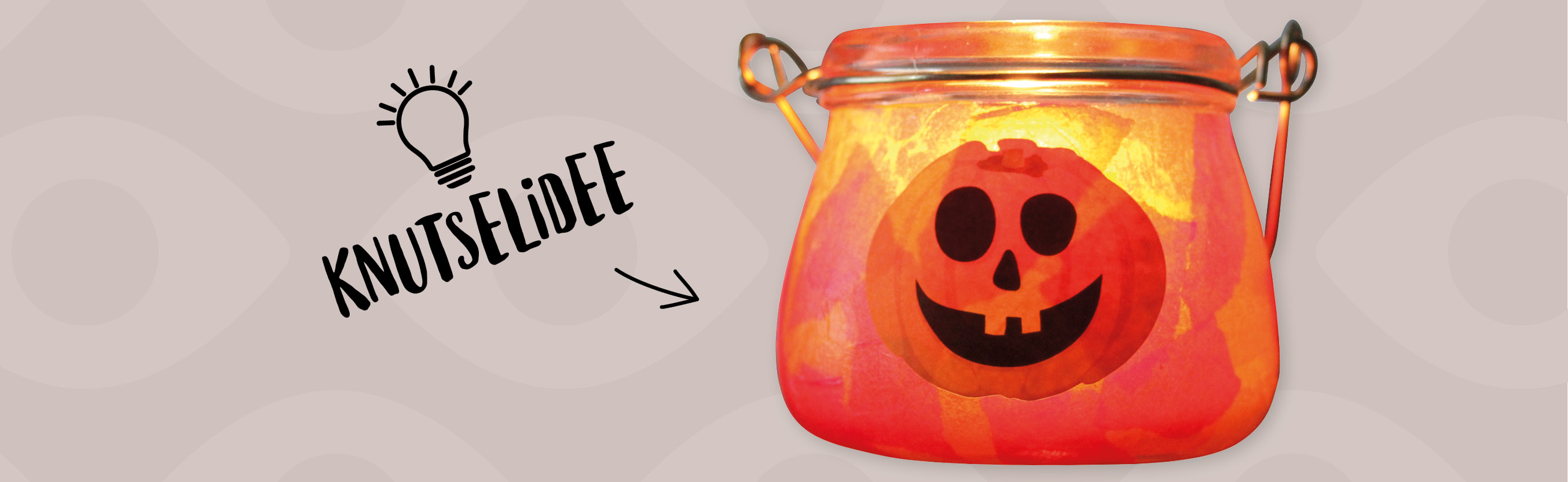 Knutselidee / Knutseltip: Lantaarn voor Halloween met zijdepapier