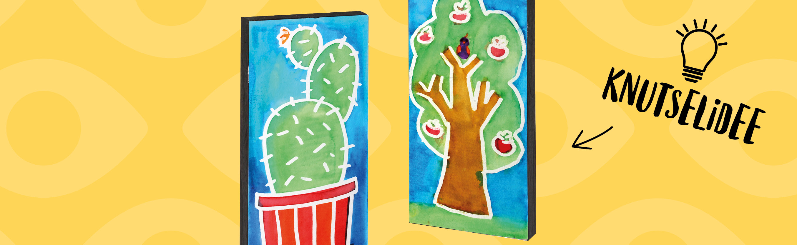 Knutselidee / Knutseltip: Aquarel op een houten icoon