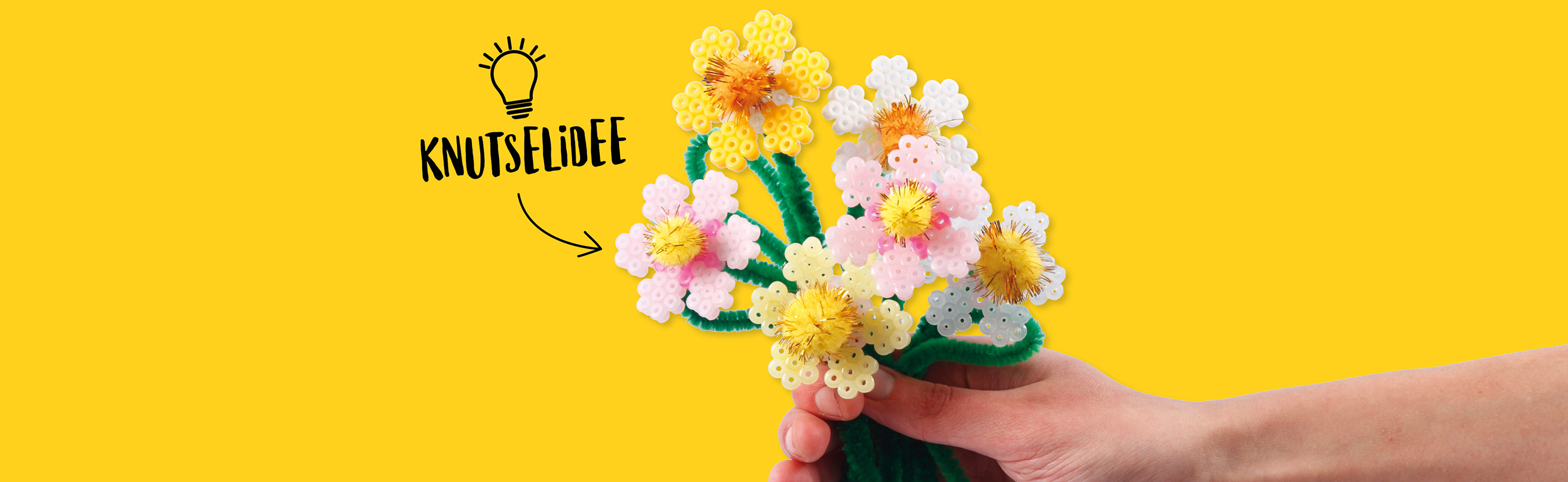 Knutselidee / Knutseltip: Boeketje bloemen van stijkkralen