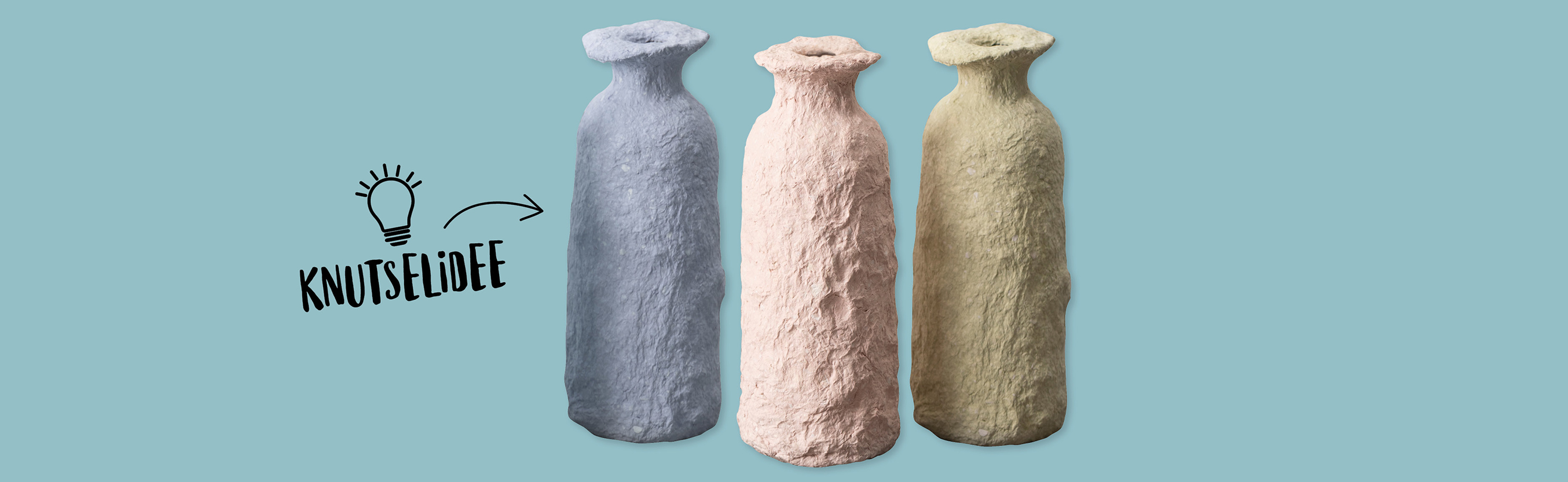 Knutselidee / Knutseltip: Een vaasje bekleed met papier-mâché
