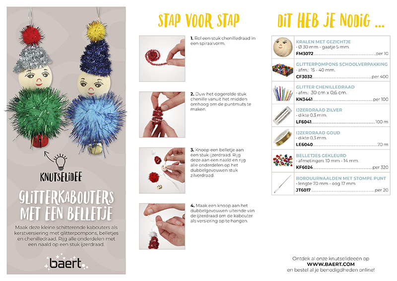 Glitterkabouters met een belletje