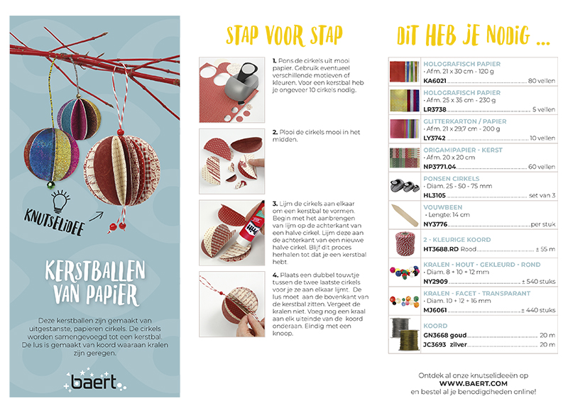 Kerstballen van papier