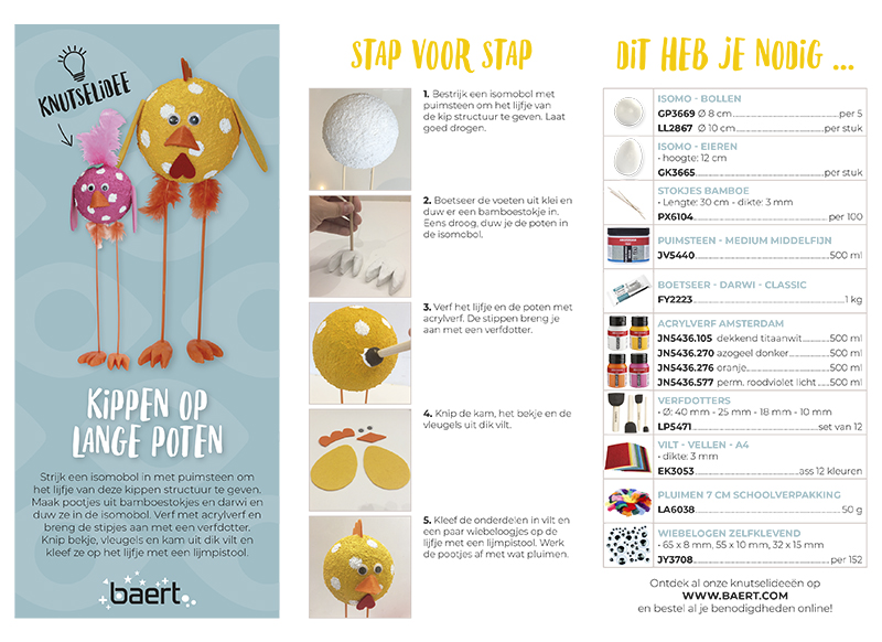 Kippen op lange poten