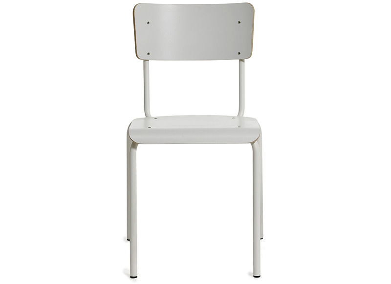 Witte stoel College – zithoogte 46 cm - code ZK25