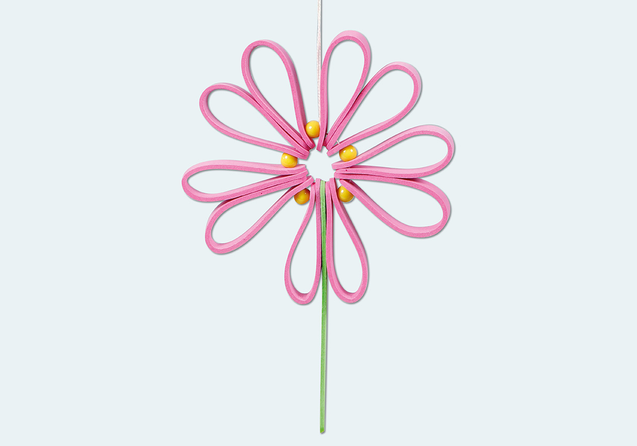 Knutselidee / Knutseltip: Kleurrijke bloemen van rubber