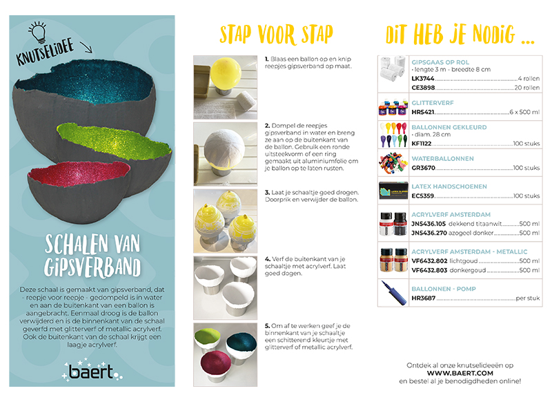 Schalen van gipsverband