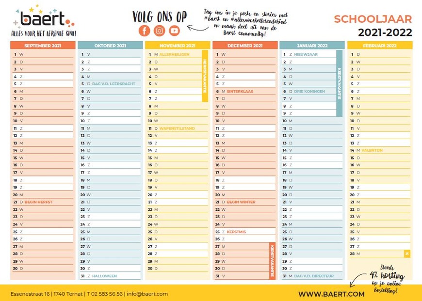 aankomen alledaags Uittrekken Jaarkalender - Baert