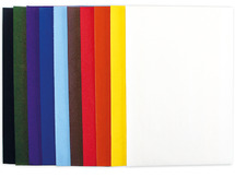 Knutselpapier - fluweelpapier - 35 x 50 cm - gekleurd - 10 kleuren assorti - pak van 10 vellen