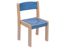 STOEL - GEKLEURD - ZITHOOGTE 38 CM