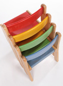 STOEL - GEKLEURD - ZITHOOGTE 46 CM