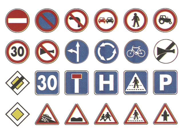 VERKEERSSTICKERS "WEGCODE