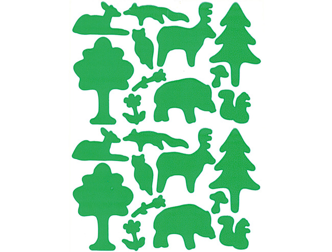 Stickers - het bos - set van 4 vellen