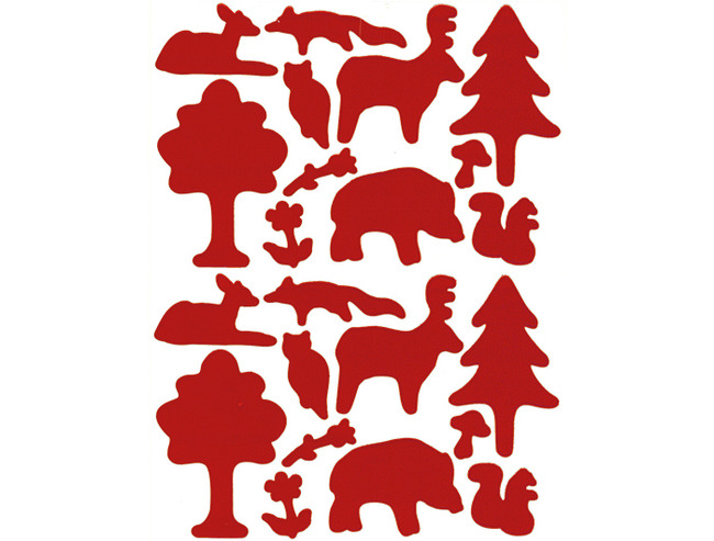 Stickers - het bos - set van 4 vellen