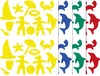 Stickers - het strand - set van 4 vellen
