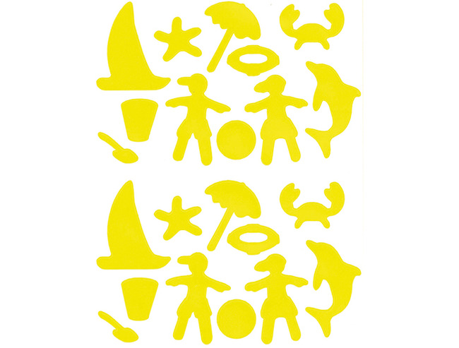Stickers - het strand - set van 4 vellen