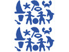 Stickers - het strand - set van 4 vellen