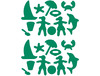 Stickers - het strand - set van 4 vellen