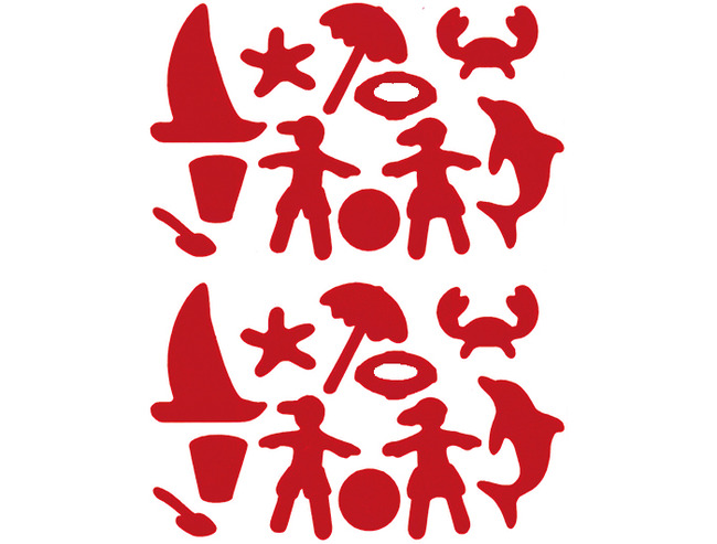 Stickers - het strand - set van 4 vellen