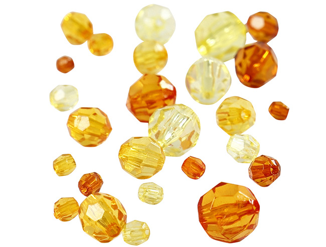 Perles à Facettes Rondes Par Teinte (50 G)