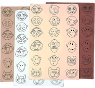 Foam - stickers - gezichten - assortiment van 72