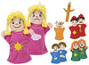 Poppen - handpop - Akros Emotions Puppets - poppen met twee gezichten - emotie - set van 6 assorti