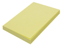 Memoblaadjes - kleefblaadjes - 7,6 x 12,7 cm - geel - per stuk