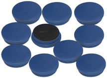 Magneten - 3 cm diameter - blauw - set van 10