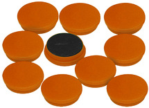 Magneten - 3 cm diameter - oranje - set van 10
