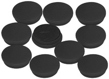 Magneten - 3 cm diameter - zwart - set van 10