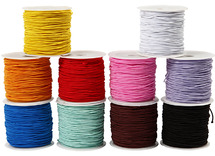 Draad - elastiekdraad - 1 mm x 25 m - gekleurd - set van 10 assorti