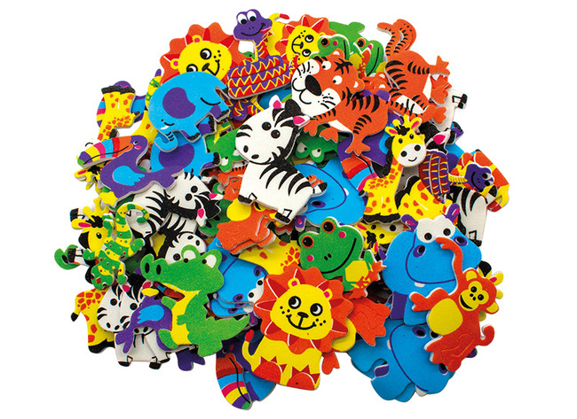 Stickers - foam - dierentuin - set van 96 assorti