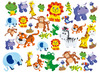 Foam - stickers - dierentuin - set van 96 assorti