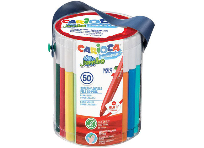 Kleurstiften - Dik - Carioca - Jumbo - Pot - Assortiment Van 50
