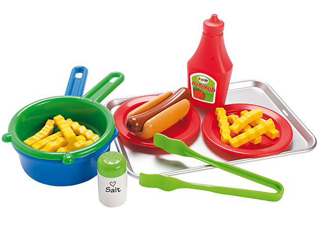 Kook- en eetset - Dantoy - fast food - frietjes - hotdog  - set van 22