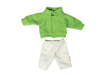 Poppenkleding - Miniland - herfst/winter - broek en jas - 32 cm - per set