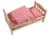 Speelmeubel - compleet opgemaakt bedje - poppenmeubels - hout - 60 x 35 x 30 cm - per set