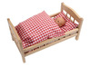 Speelmeubel - compleet opgemaakt bedje - poppenmeubels - hout - 60 x 35 x 30 cm - per set