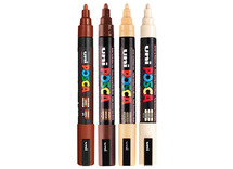 Stiften - verfstiften - Posca - PC5M - huidskleur - set van 4 assorti
