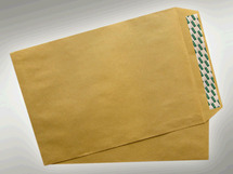 Briefomslagen - enveloppen - zakomslag - 90 g - 250 x 350 mm - bruin - met strip - set van 250