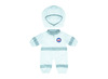 Poppenkleding - Miniland - beroepen - astronaut - 38 cm - per set