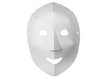 Karton - maskers - vouwmaskers - blanco - set van 40
