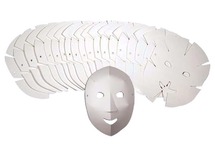 Karton - maskers - vouwmaskers - blanco - set van 40