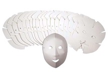 Karton - maskers - vouwmaskers - blanco - set van 40