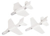 Vliegtuigen - foam - klein - blanco - set van 3